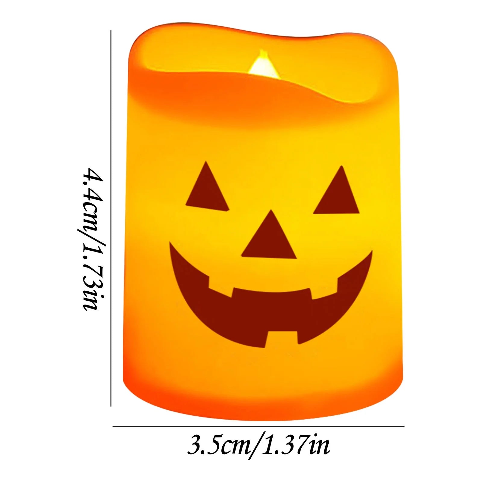 Halloween Flameless Candles, Battery Operated LED Flickering Battery Pillar Candles, Spooky Fall Halloween Festival Party Decoration for Indoor Halloween Decorations Home Halloween Decor, 6Pcs