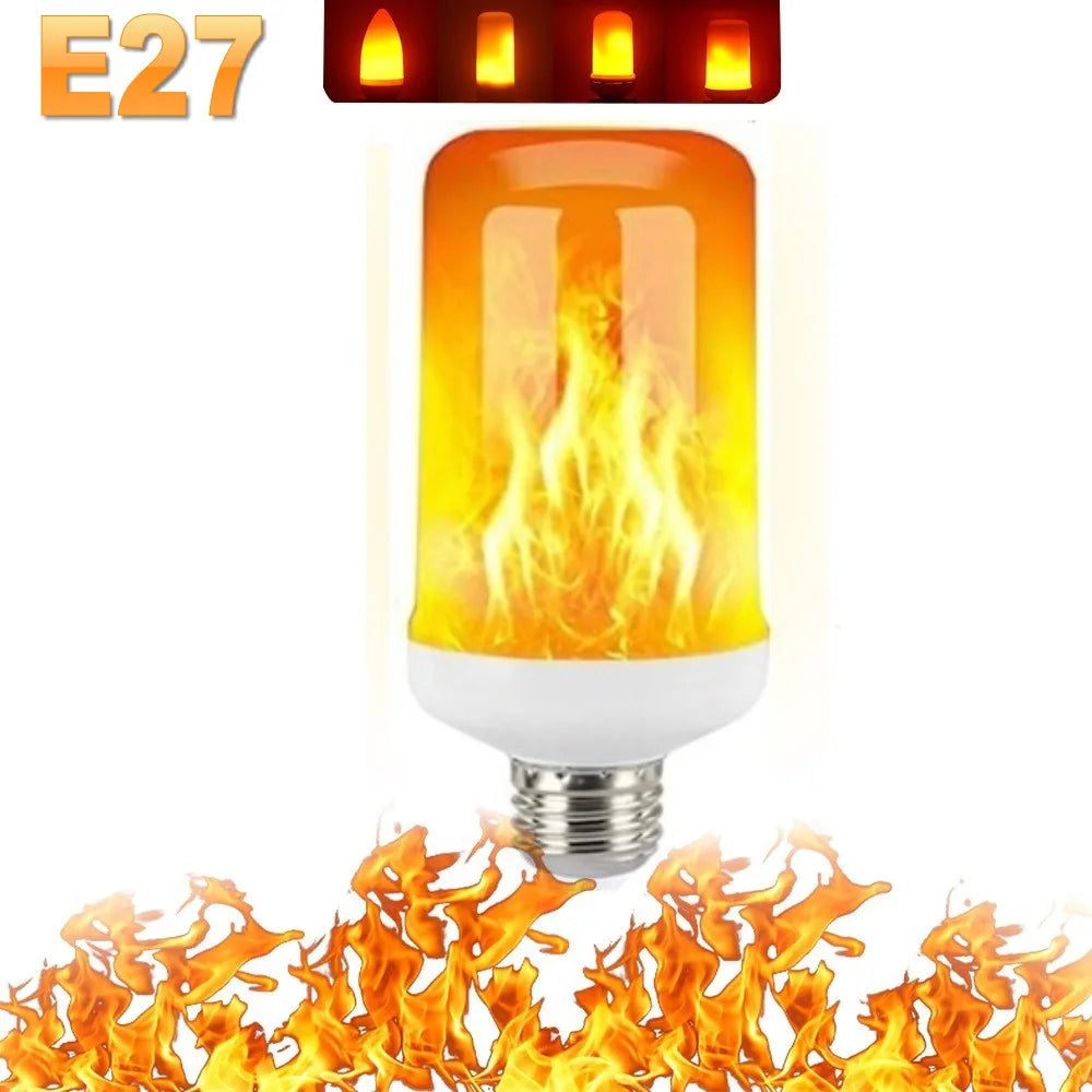 B22 E27 LED Flame Light Bulbs 4 Modes Party LED Flame Effect Light Simulation Fire Lights Bulb KTV Festival Garden Decor Light