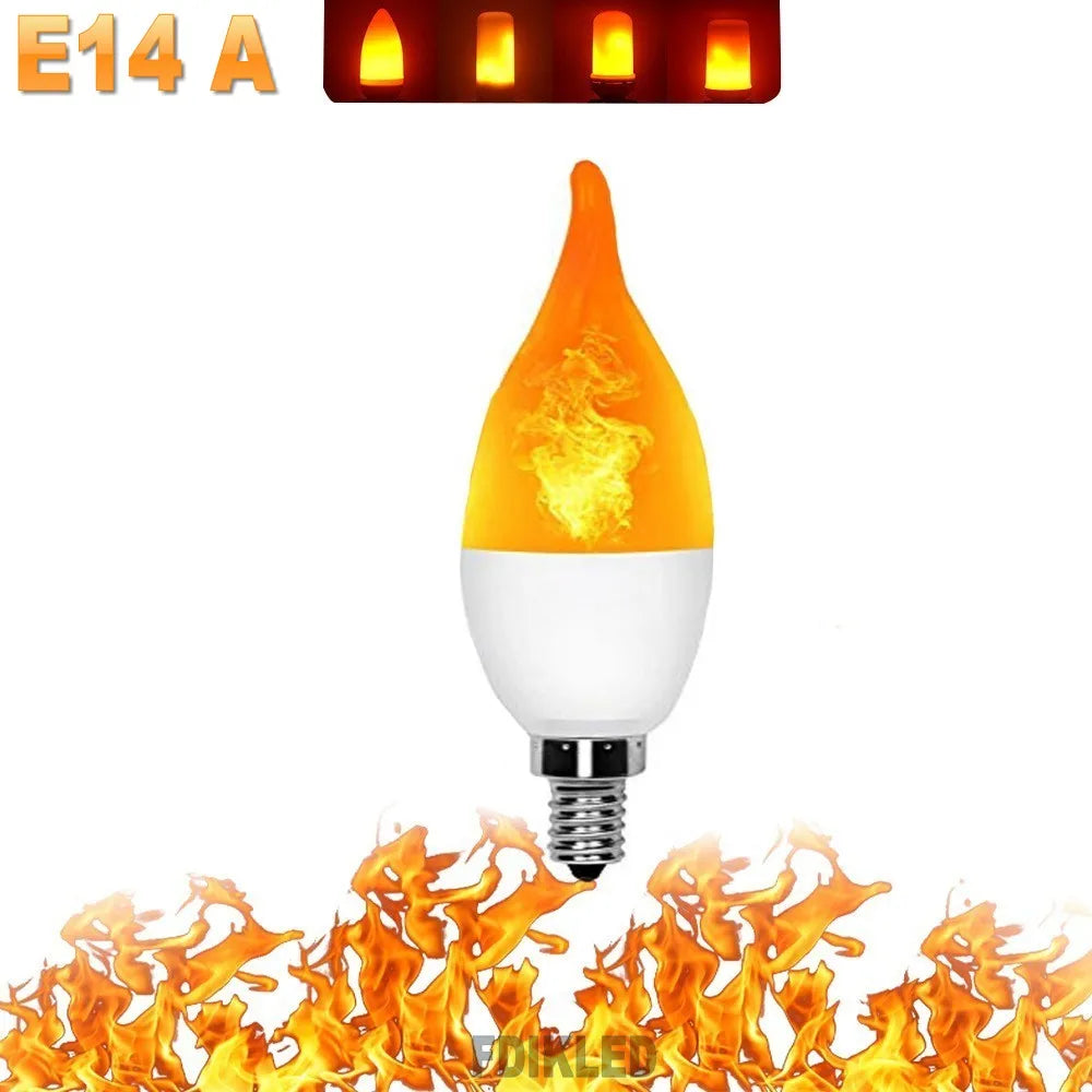 B22 E27 LED Flame Light Bulbs 4 Modes Party LED Flame Effect Light Simulation Fire Lights Bulb KTV Festival Garden Decor Light