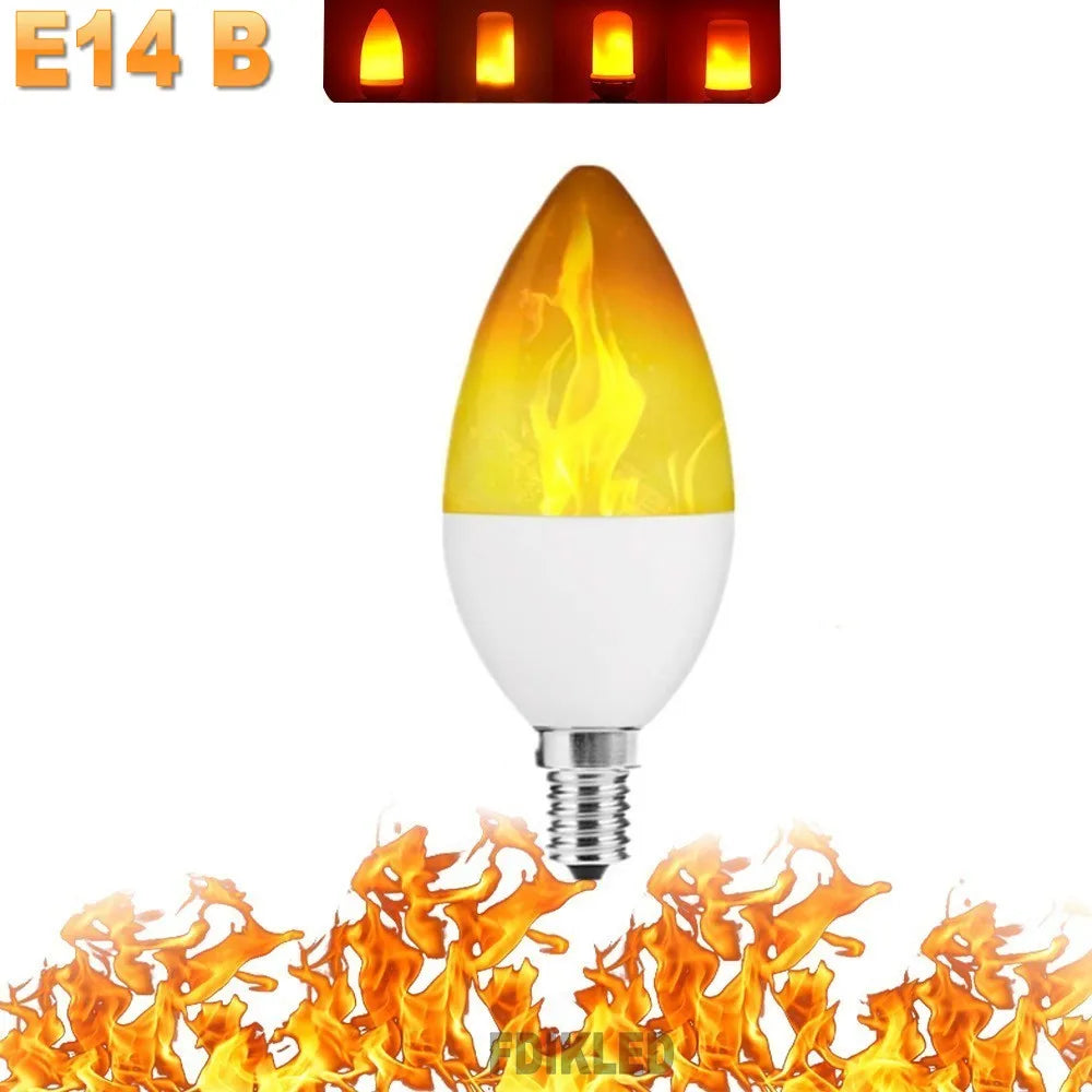 B22 E27 LED Flame Light Bulbs 4 Modes Party LED Flame Effect Light Simulation Fire Lights Bulb KTV Festival Garden Decor Light