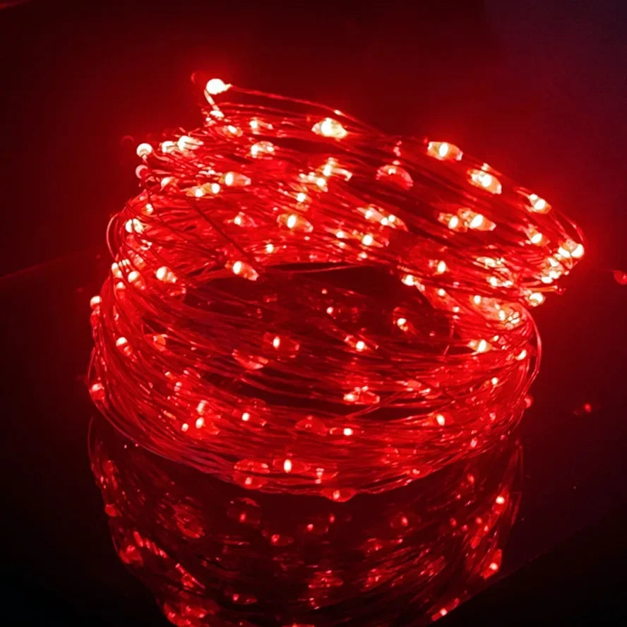 5/10/20M USB LED String Lights Copper Silver Wire Garland Light Waterproof Fairy Lights for Christmas Wedding Party Decoration