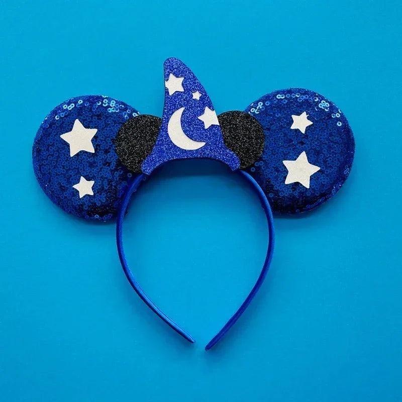 Disney Witch Bat Skeleton Ear Headband for Adults Kids Cosplay Halloween Hairband Women Girls Ghost Bows Party Hair Accessories