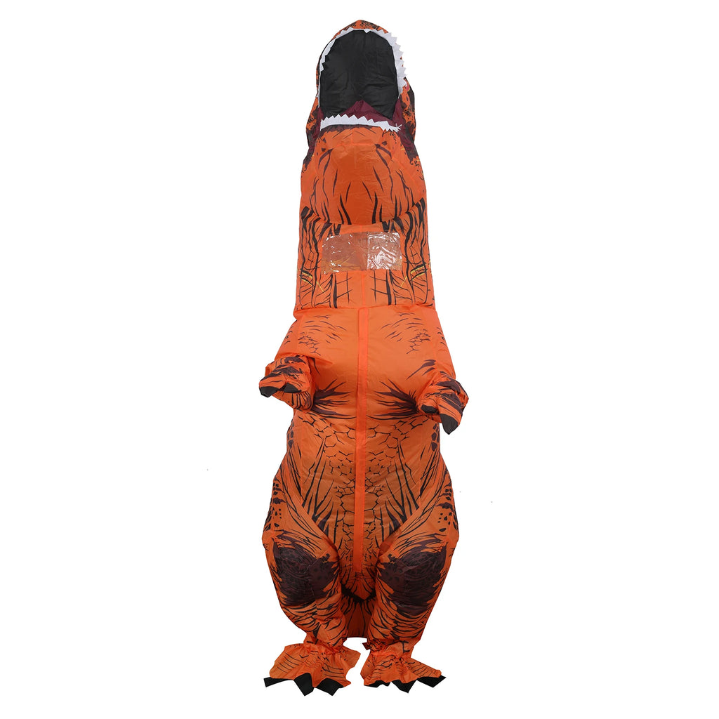 Adult T-Rex Inflatable Costume Standing Dinosaur Mascot for Halloween & Christmas Fun Animal Party Role-Playing Outfit Apparel