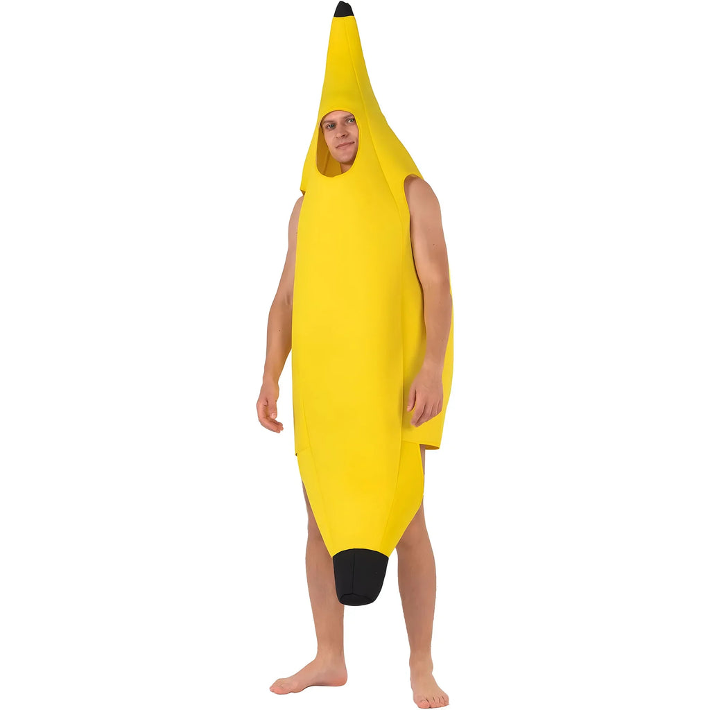 Halloween Adult Funny Cosplay Fruit Vegetable Costume Banana Carnival Dress up Outfit Couple Party Purim Fancy Dress Stage Show
