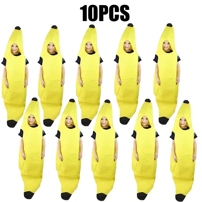 Halloween Adult Funny Cosplay Fruit Vegetable Costume Banana Carnival Dress up Outfit Couple Party Purim Fancy Dress Stage Show