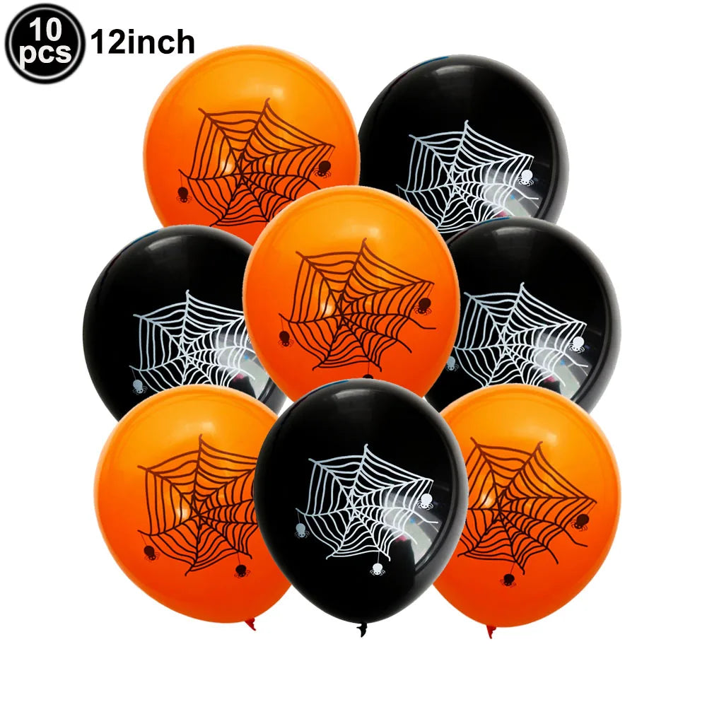 Halloween Balloons Halloween Theme Party Supplies 12 Inch Latex Balloons Pumpkin Spooky Witch Balloon Kids Birthday Party Decor