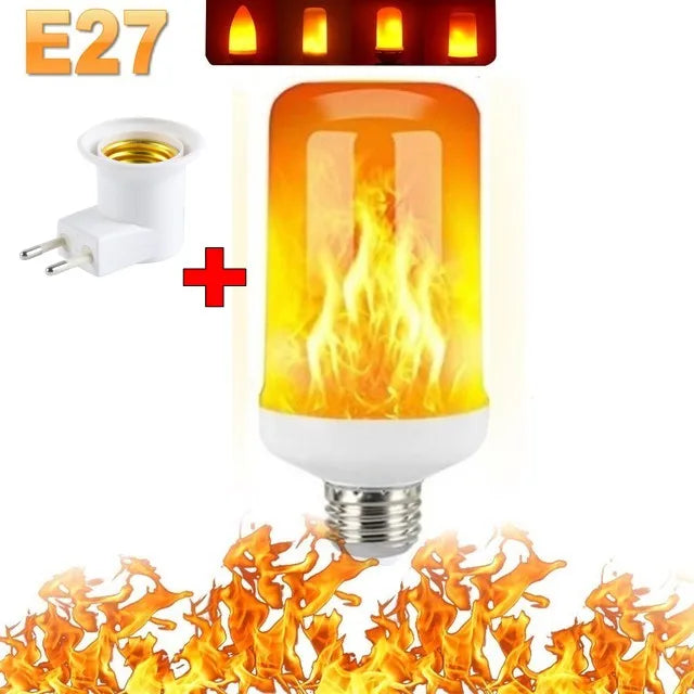 B22 E27 LED Flame Light Bulbs 4 Modes Party LED Flame Effect Light Simulation Fire Lights Bulb KTV Festival Garden Decor Light