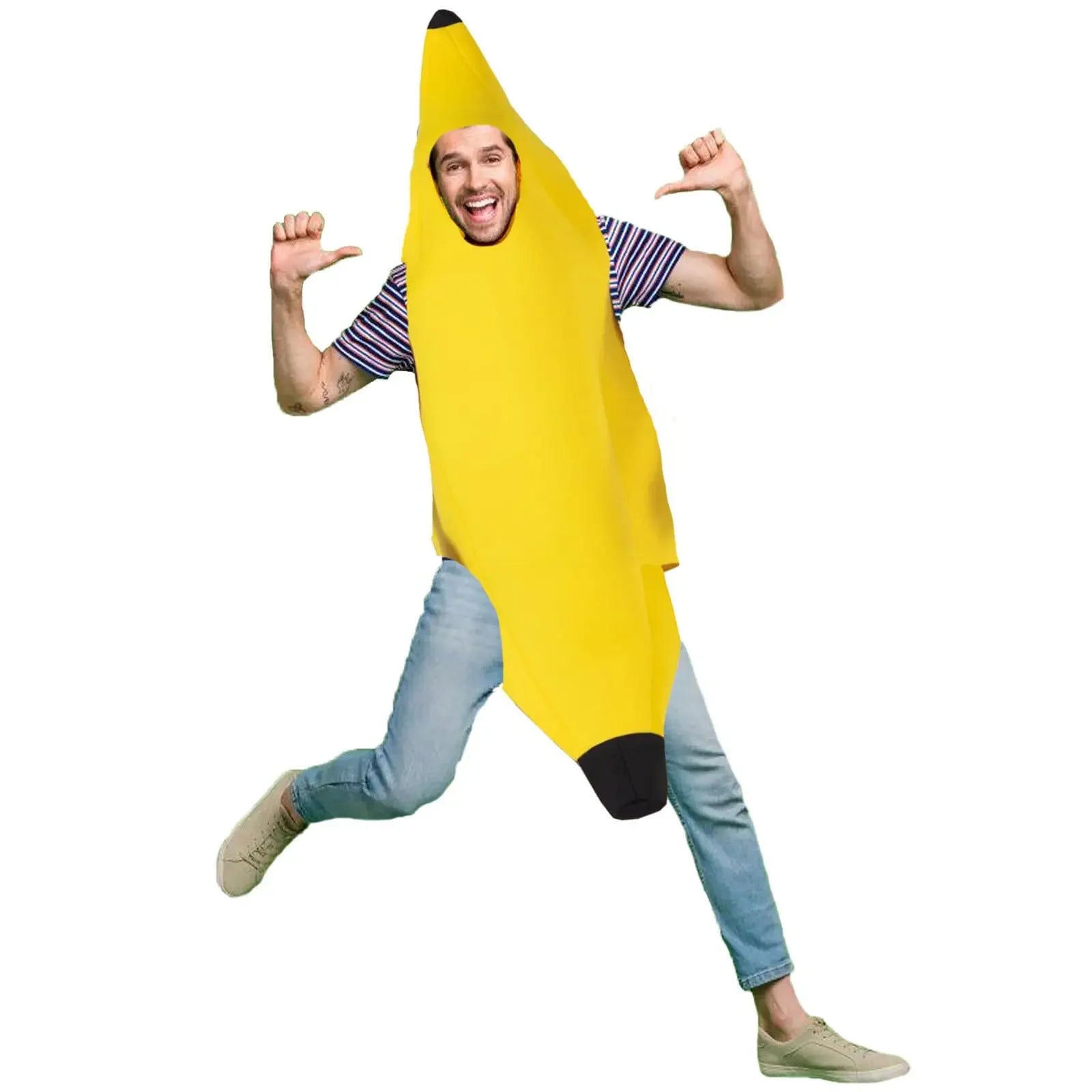 Halloween Adult Funny Cosplay Fruit Vegetable Costume Banana Carnival Dress up Outfit Couple Party Purim Fancy Dress Stage Show