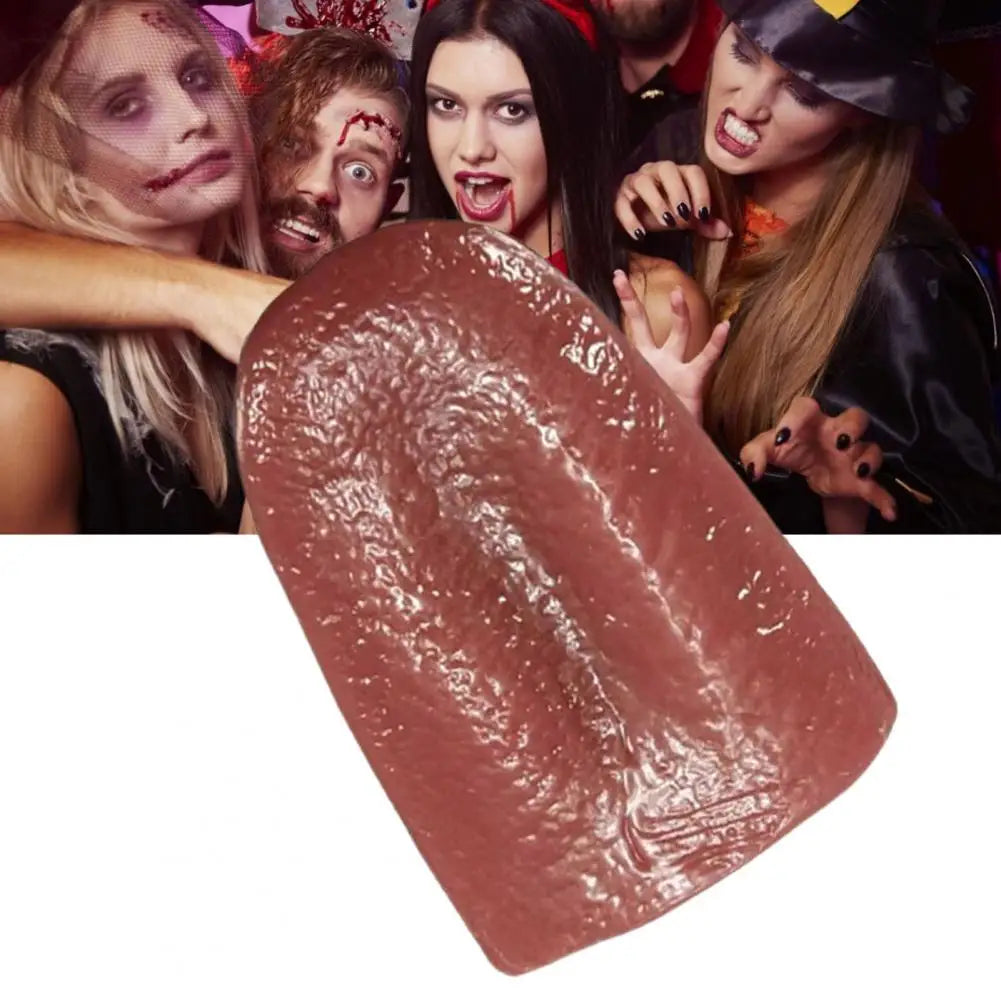 Realistic Horrible Hot Halloween Harmless Fake Tongue Magic Trick Joke Prank Stretchable Prop