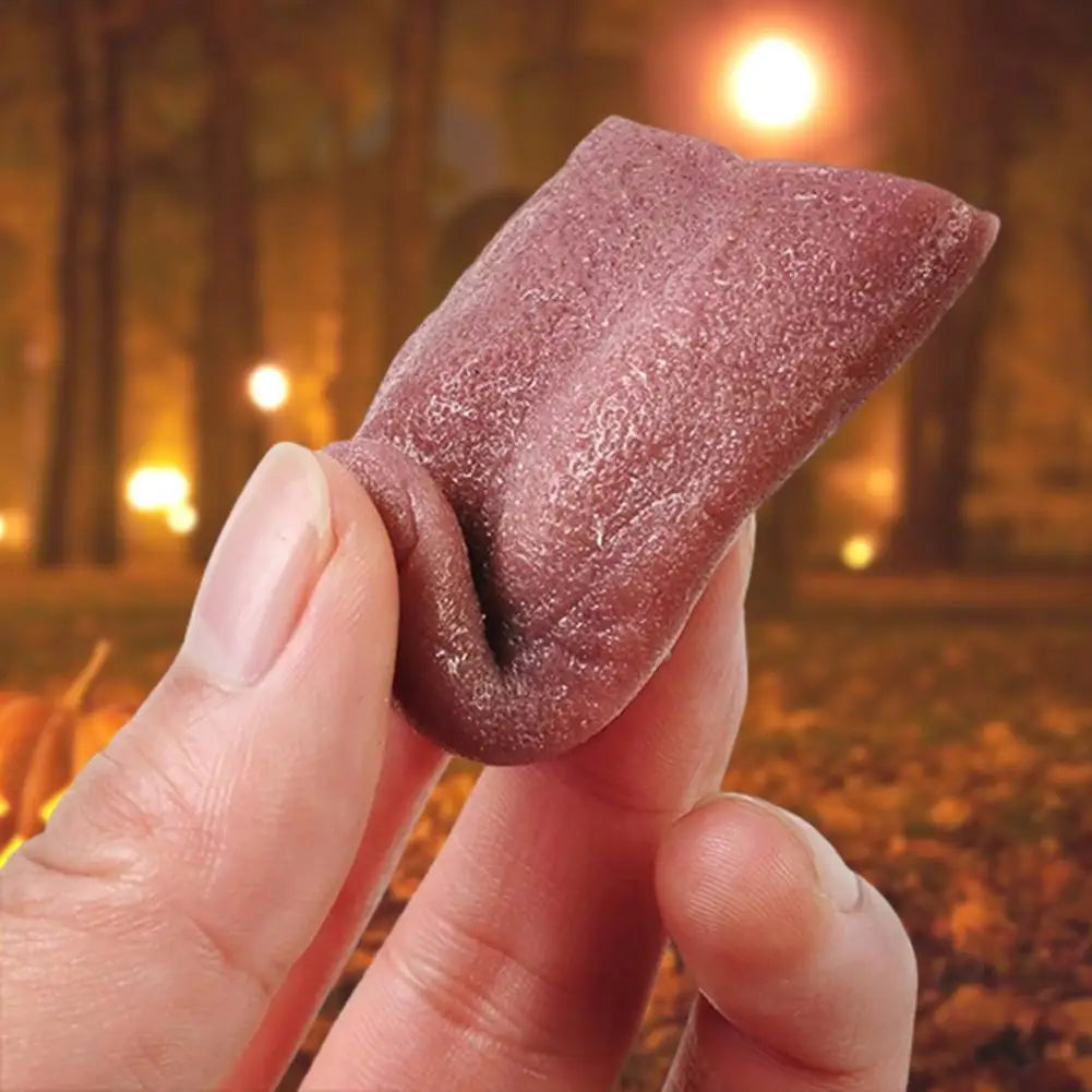 Realistic Horrible Hot Halloween Harmless Fake Tongue Magic Trick Joke Prank Stretchable Prop