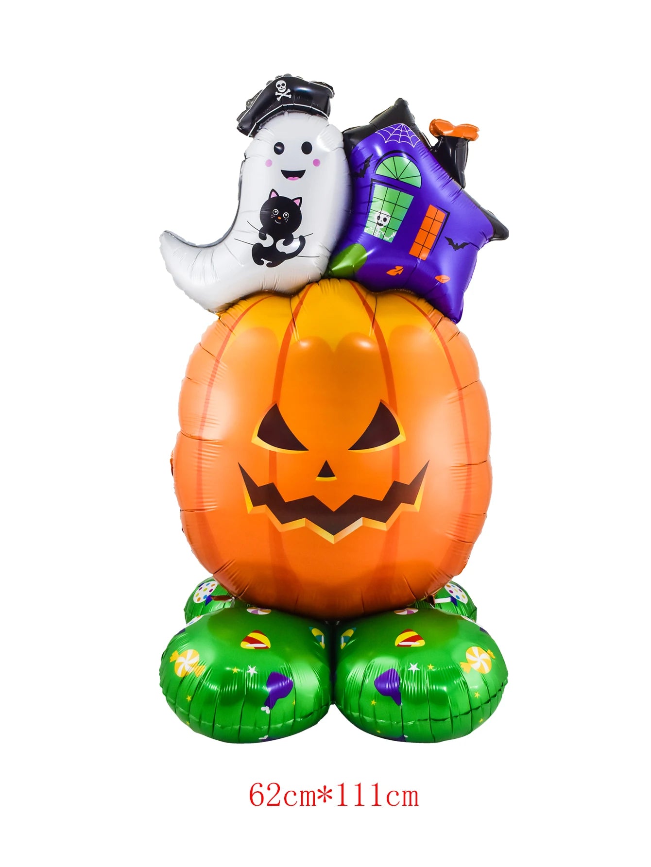 1Set Giant Stand Pedestal Halloween Foil Balloons Pumpkin Ghost Witch Balloon Ghost Tree Halloween Party Decorations