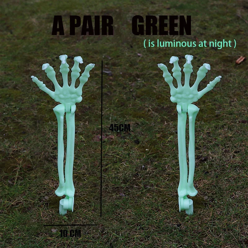 Halloween Decorations Home Decor Skeleton Head Outdoor Scary Props Realistic Skull & Hands Yard Prank Festivals Party Supplies