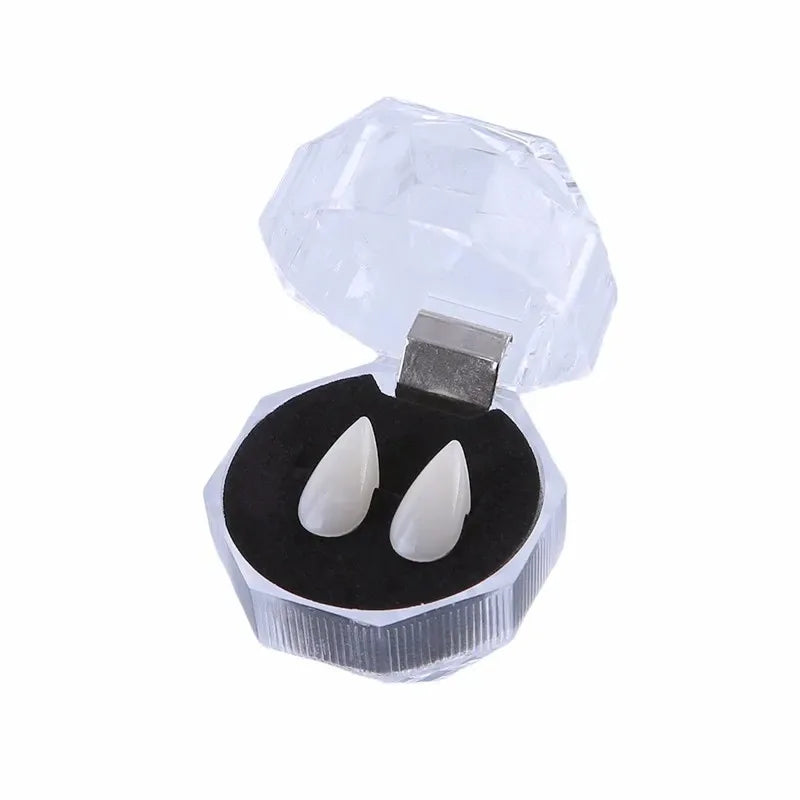 Vampire Teeth Fangs Dentures Props Halloween Costume Props False Teeth Solid Glue Denture Adhesive Halloween Party Decor