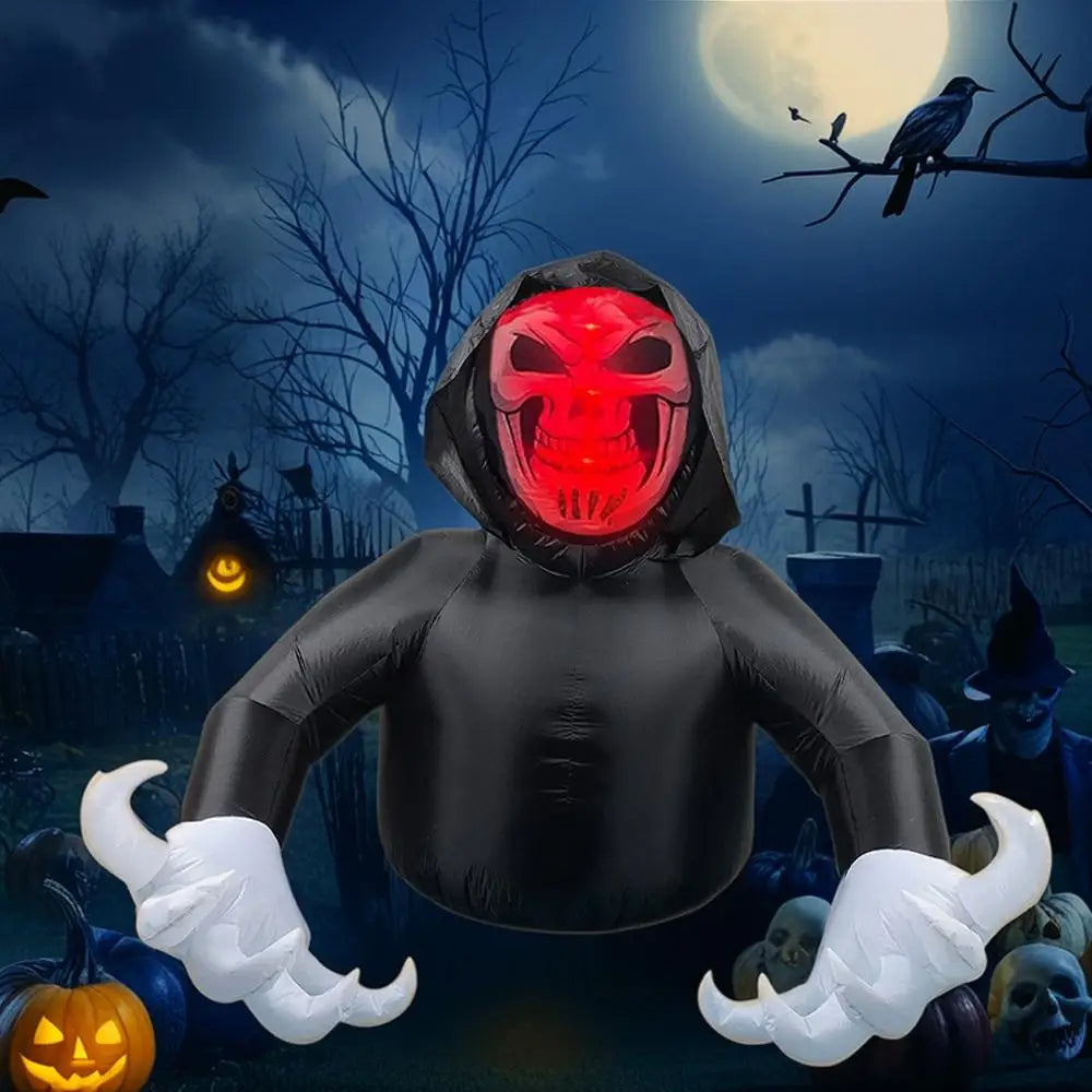 Halloween Inflatable Horror Grim Reaper Spooky Ghost with Lights for Outdoor Garden Yard Lawn Inflatable Yard Party Decorat K4K8