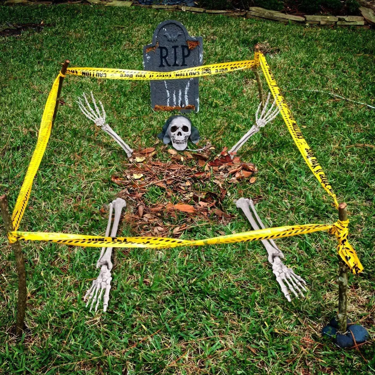 Halloween Decorations Home Decor Skeleton Head Outdoor Scary Props Realistic Skull & Hands Yard Prank Festivals Party Supplies