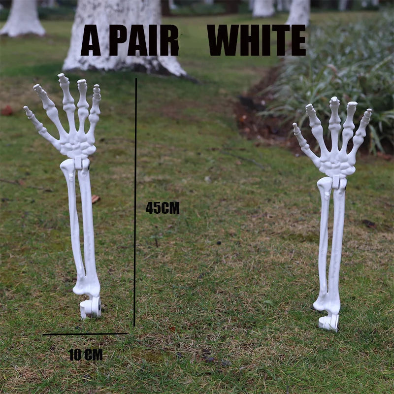 Halloween Decorations Home Decor Skeleton Head Outdoor Scary Props Realistic Skull & Hands Yard Prank Festivals Party Supplies