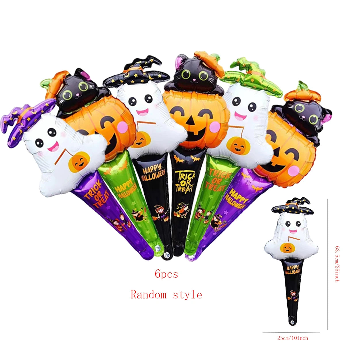 1Set Giant Stand Pedestal Halloween Foil Balloons Pumpkin Ghost Witch Balloon Ghost Tree Halloween Party Decorations