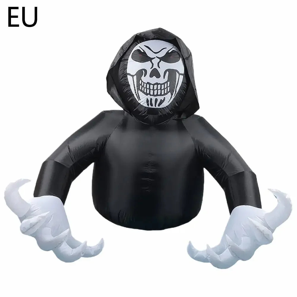 Halloween Inflatable Horror Grim Reaper Spooky Ghost with Lights for Outdoor Garden Yard Lawn Inflatable Yard Party Decorat K4K8