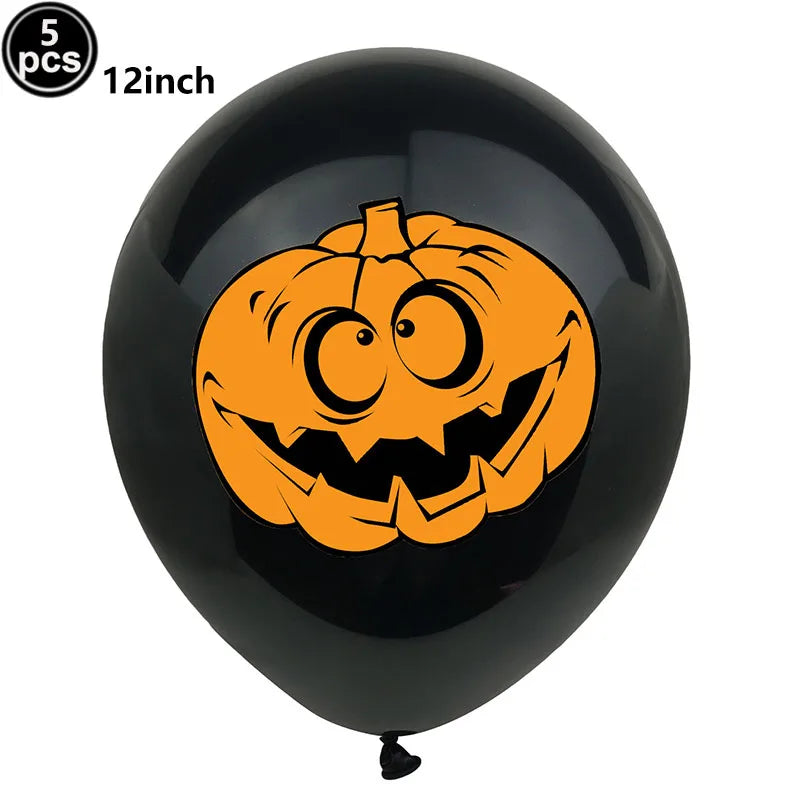 Halloween Balloons Halloween Theme Party Supplies 12 Inch Latex Balloons Pumpkin Spooky Witch Balloon Kids Birthday Party Decor