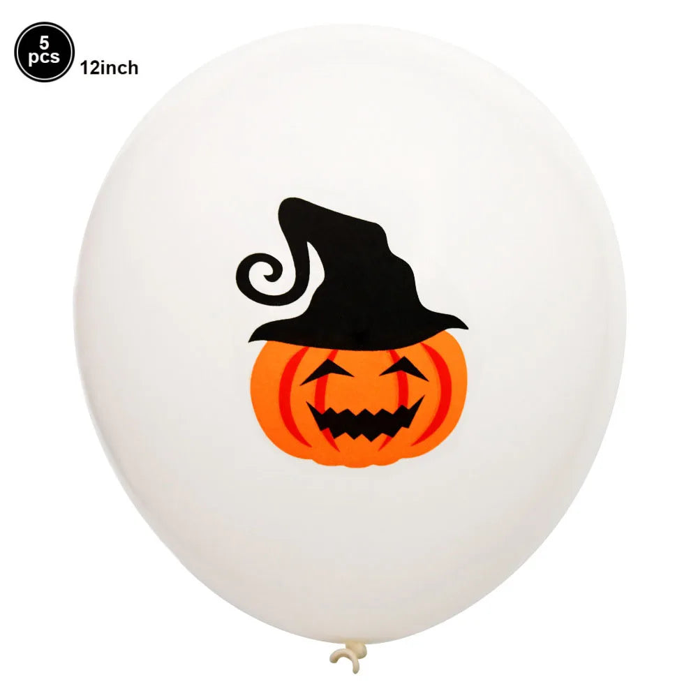 Halloween Balloons Halloween Theme Party Supplies 12 Inch Latex Balloons Pumpkin Spooky Witch Balloon Kids Birthday Party Decor