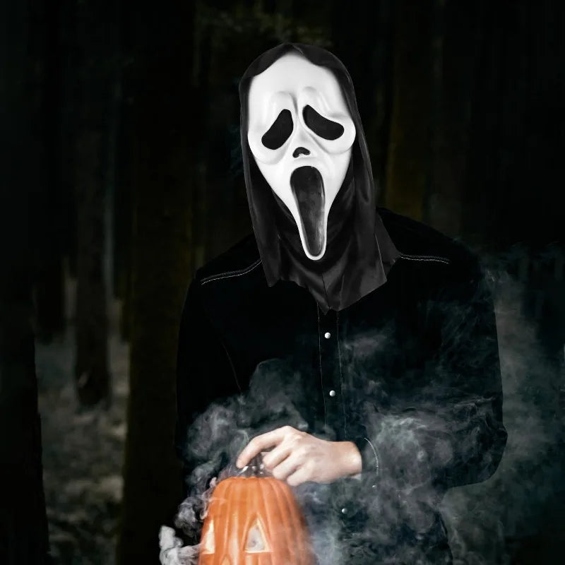 Scream Ghostface Mask Horror Latex Full Head Mask Movie Cosplay Ghostface Prank Costume Scary Props Hallowee Decoration Supplies