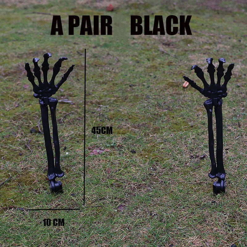 Halloween Decorations Home Decor Skeleton Head Outdoor Scary Props Realistic Skull & Hands Yard Prank Festivals Party Supplies