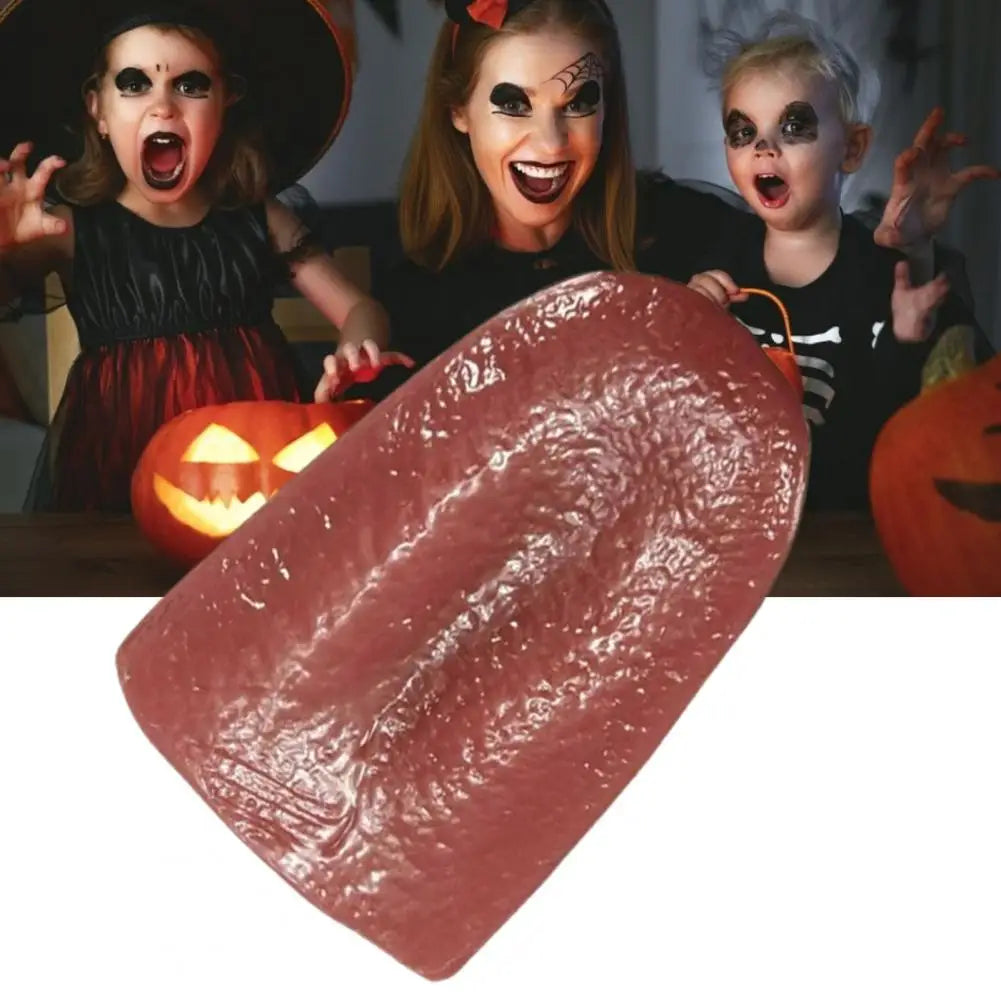Realistic Horrible Hot Halloween Harmless Fake Tongue Magic Trick Joke Prank Stretchable Prop
