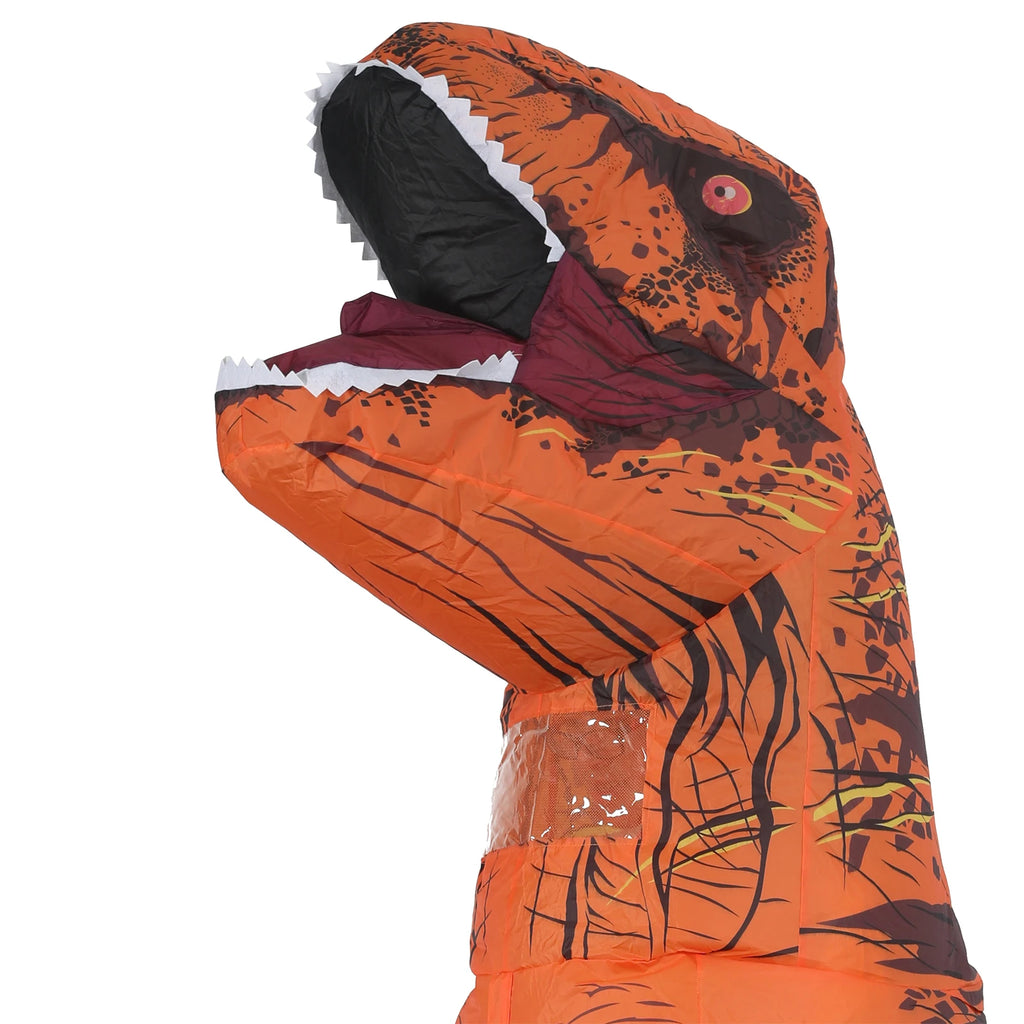 Adult T-Rex Inflatable Costume Standing Dinosaur Mascot for Halloween & Christmas Fun Animal Party Role-Playing Outfit Apparel