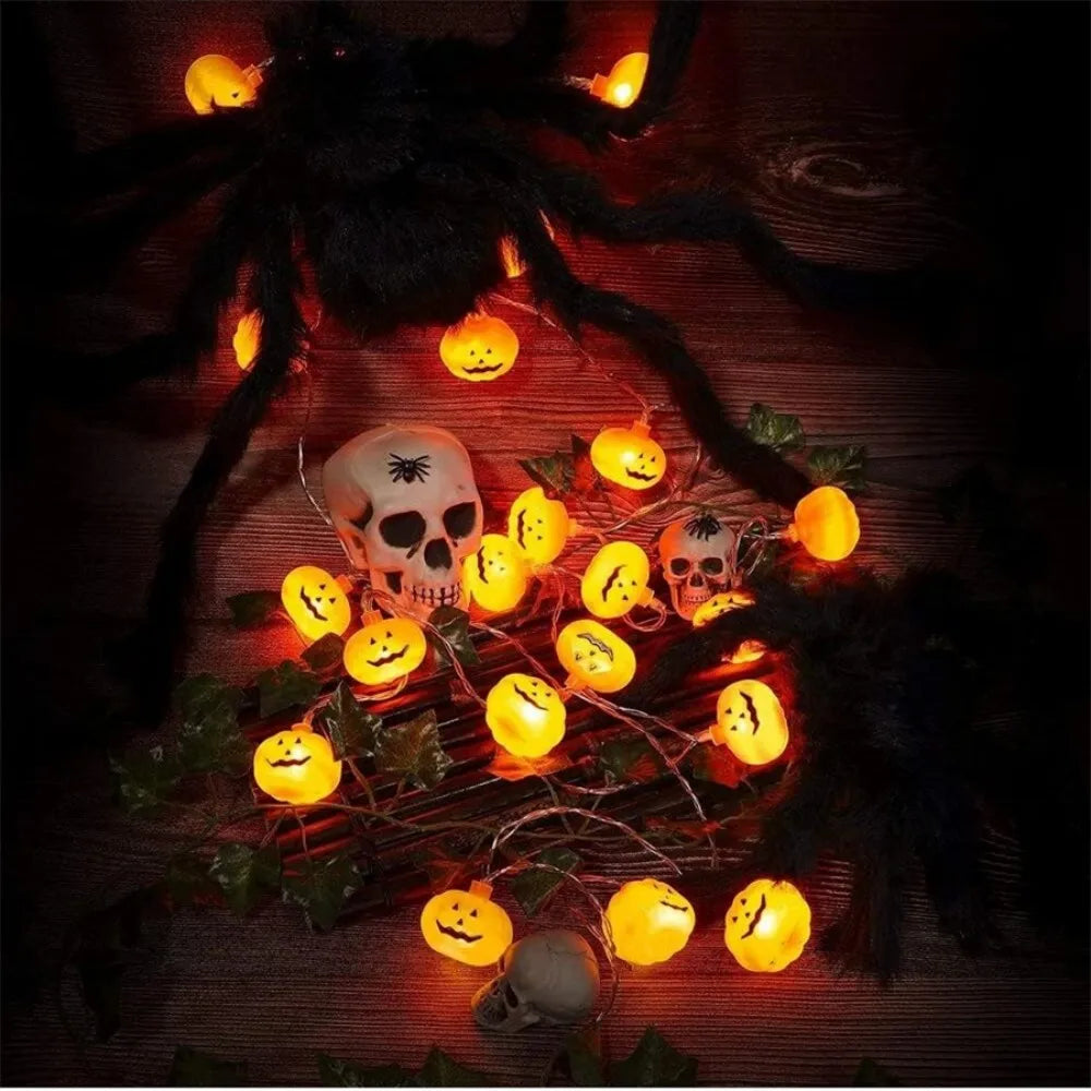 1PC1.5M10LED/3M20LED Halloween Pumpkin Lantern Battery Box Light String,Excluding Battery,Used for Party,Fall Autumn Decoration
