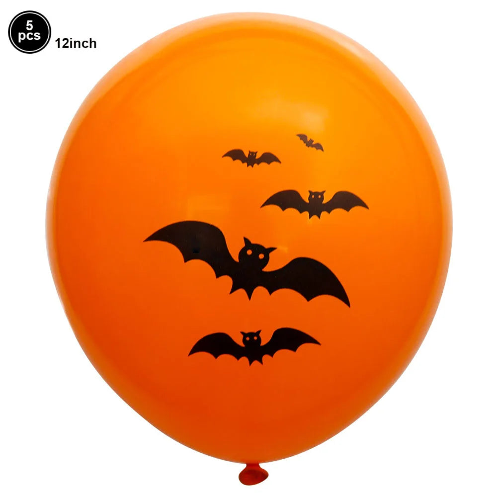 Halloween Balloons Halloween Theme Party Supplies 12 Inch Latex Balloons Pumpkin Spooky Witch Balloon Kids Birthday Party Decor