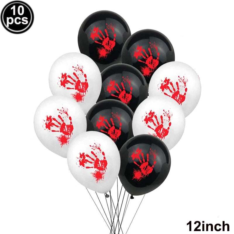 Halloween Balloons Halloween Theme Party Supplies 12 Inch Latex Balloons Pumpkin Spooky Witch Balloon Kids Birthday Party Decor