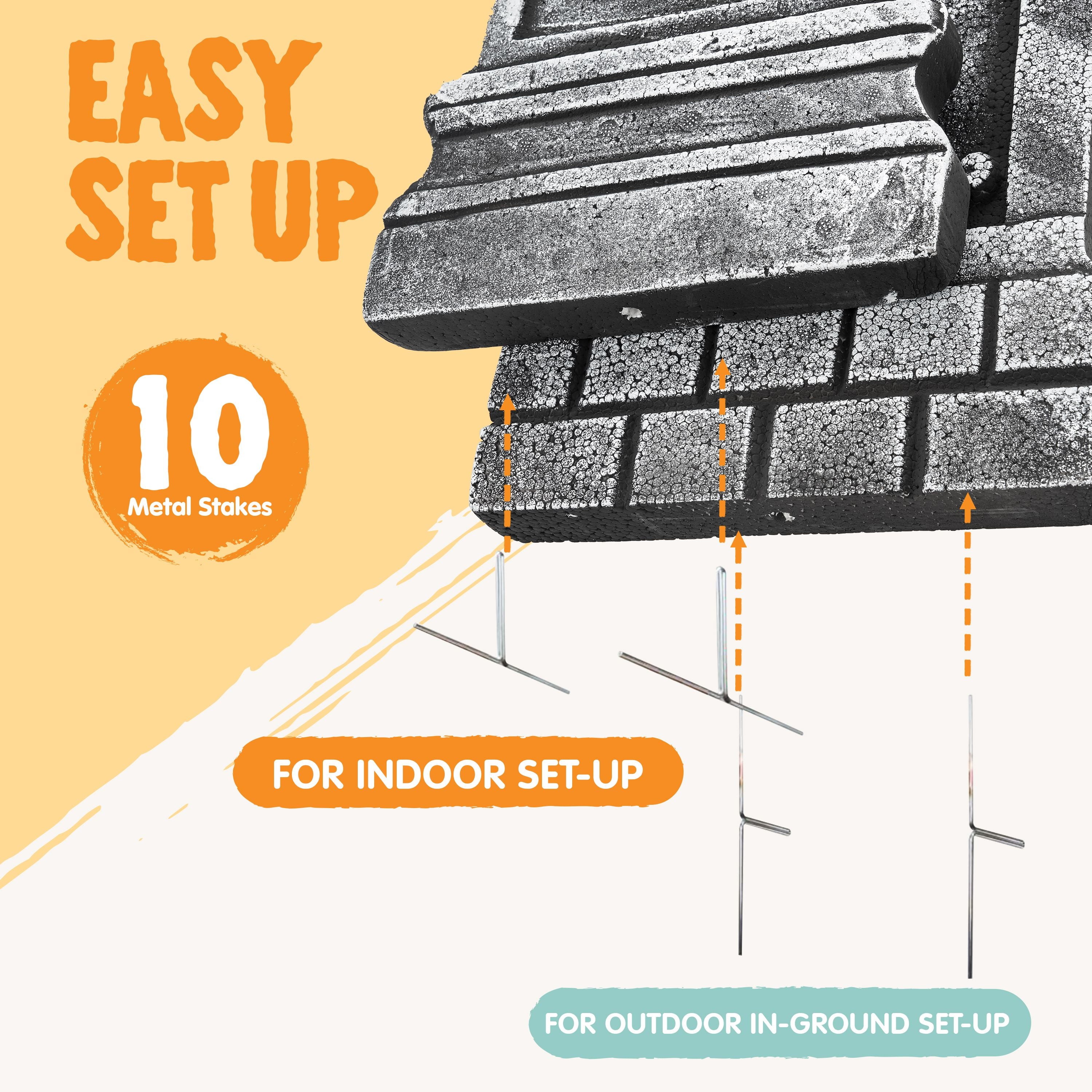 5 Pcs 17 ” Halloween Foam RIP Graveyard Tombstones with 12 Metal Stakes,Halloween Outdoor Decorations for Cemetery,Yard,Lawn Party Decorations